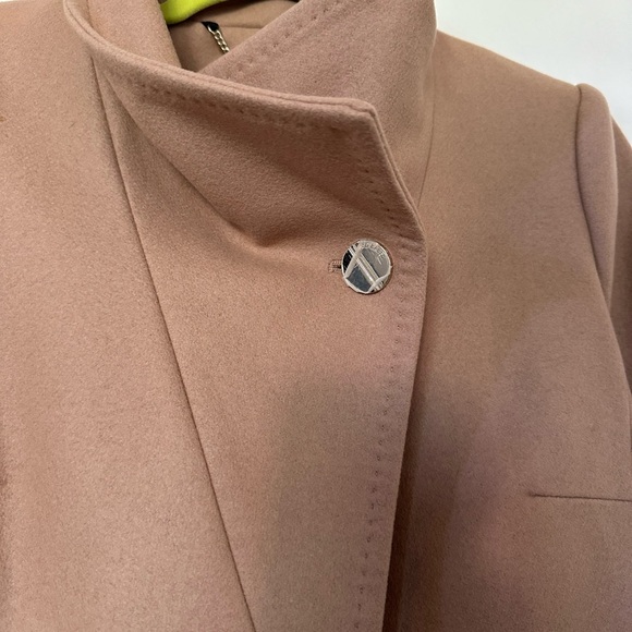 Ted Baker wool wrap coat/jacket,pockets, belt,size:1 camel/cream/khaki neutals - Picture 4 of 16